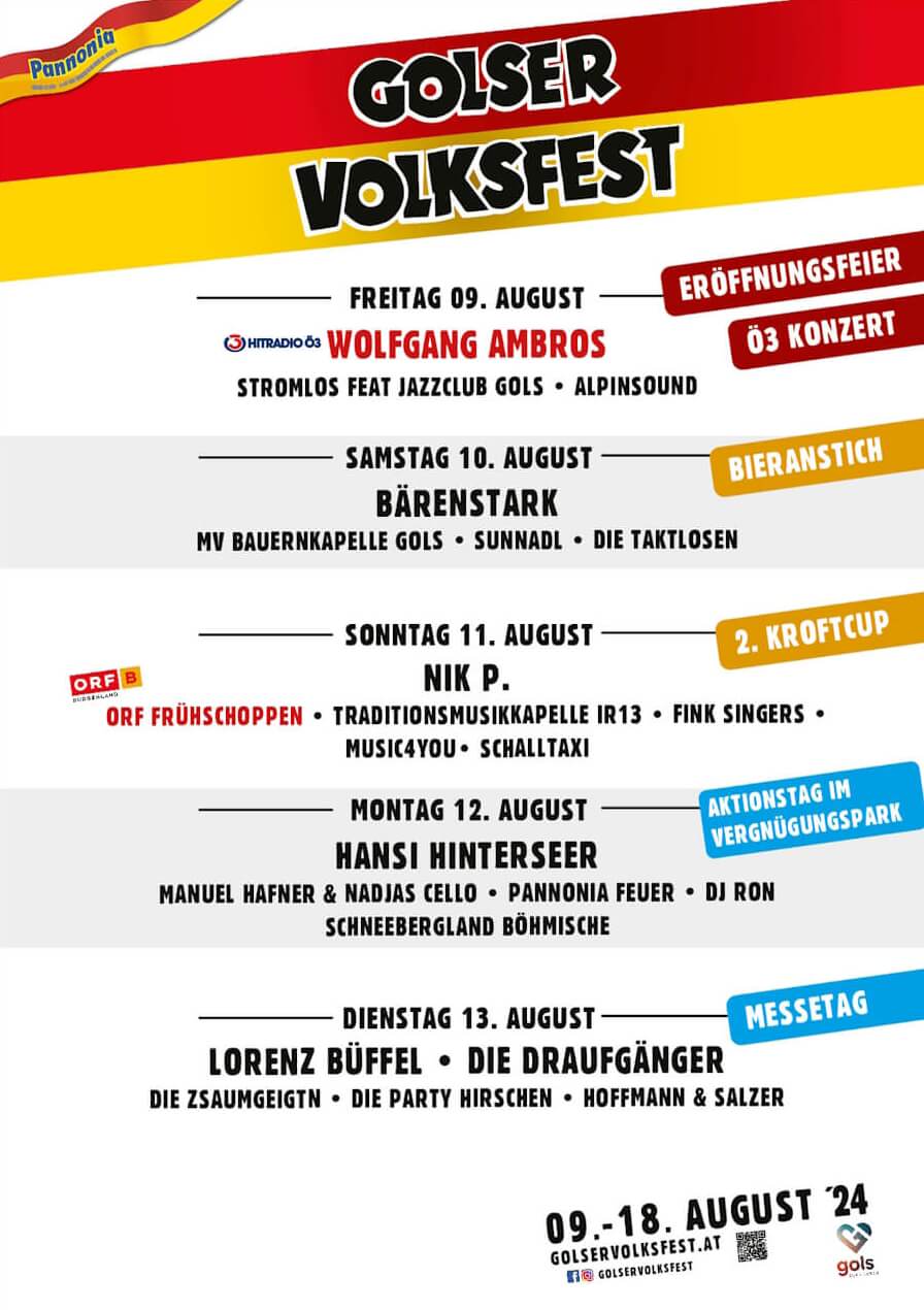 Golser Volksfest Lineup Teil 1
